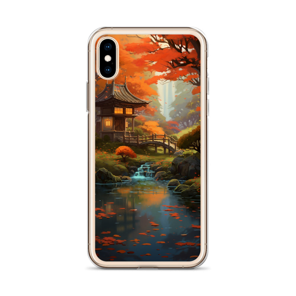 Japanese Garden in Autumn iPhone Case