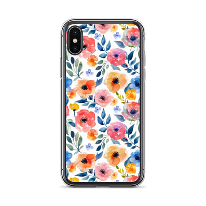 iPhone Case Colorful Watercolor Floral Pattern