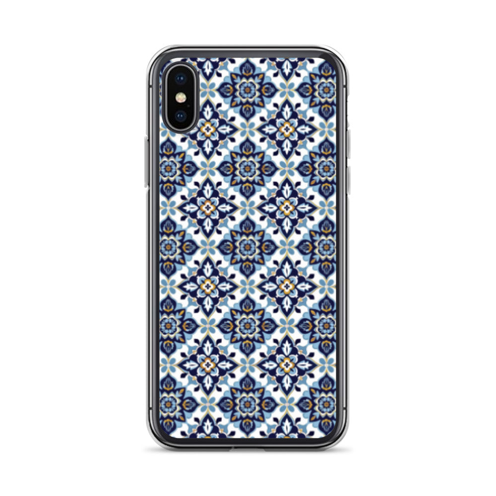 iPhone Case Classic Encaustic Tile Blue