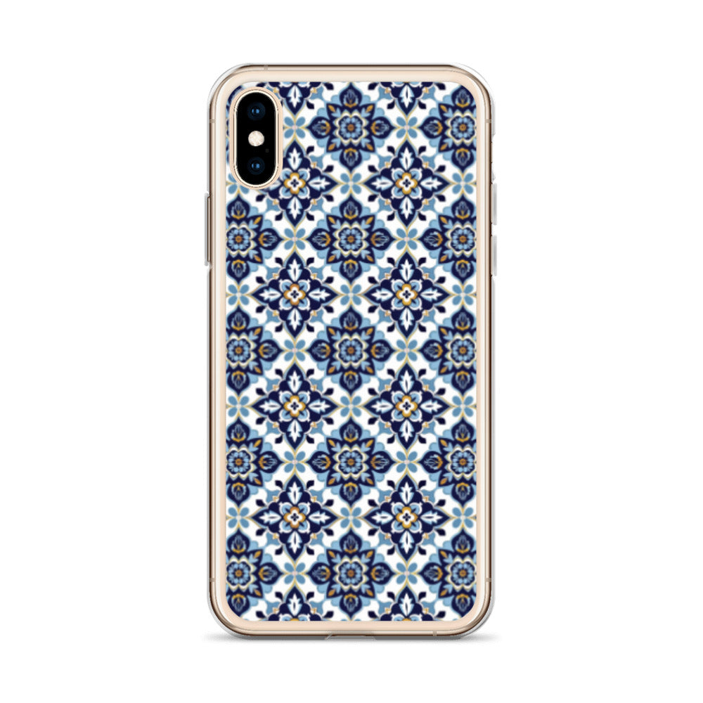 iPhone Case Classic Encaustic Tile Blue