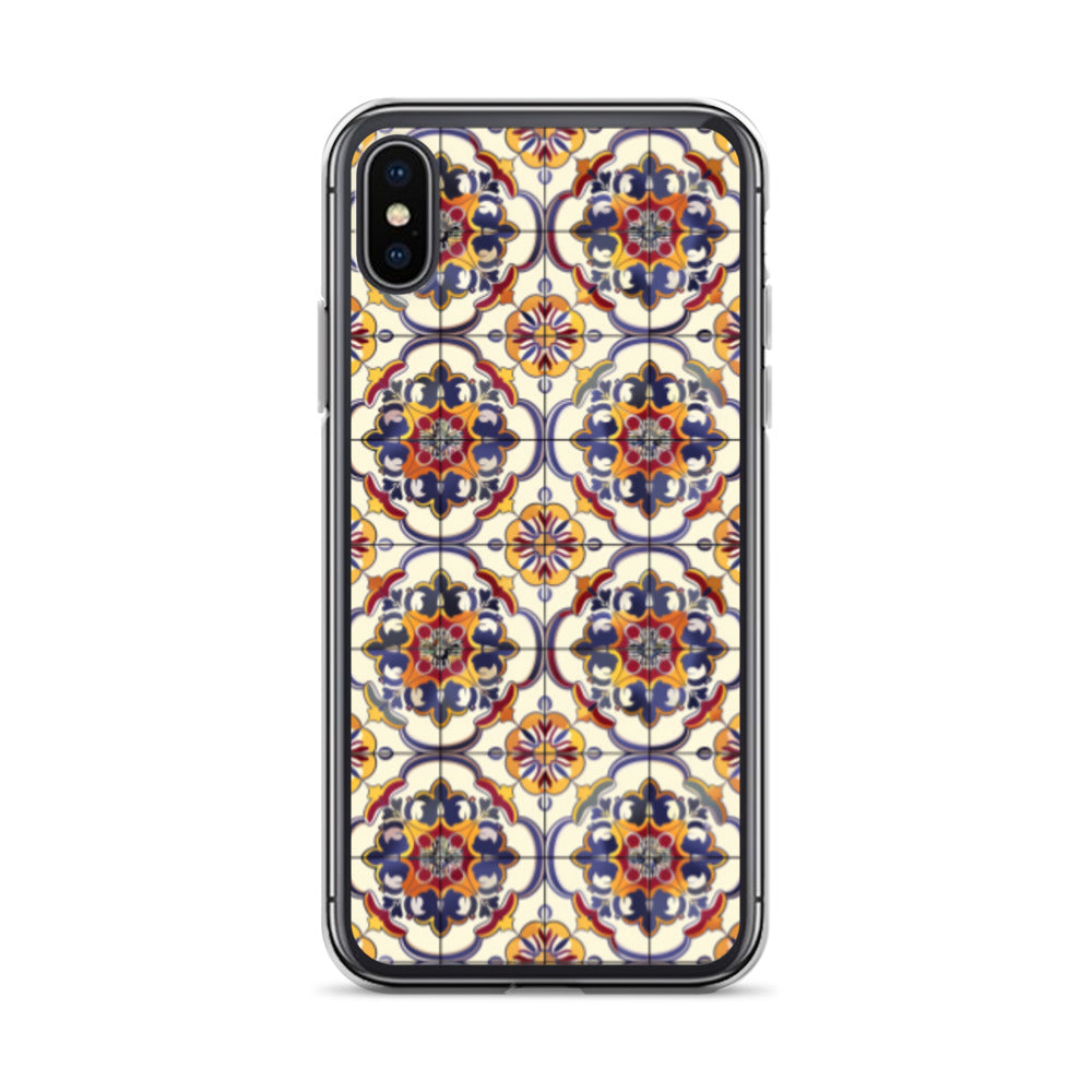 iPhone Case Classic Victorian Tile Blue