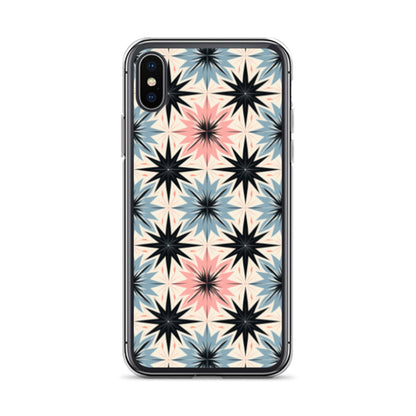 iPhone Case Pink and Blue Pastel Retro Stars