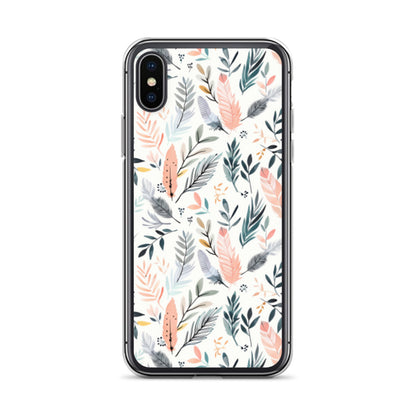 iPhone Case Pastel Feathers & Plants
