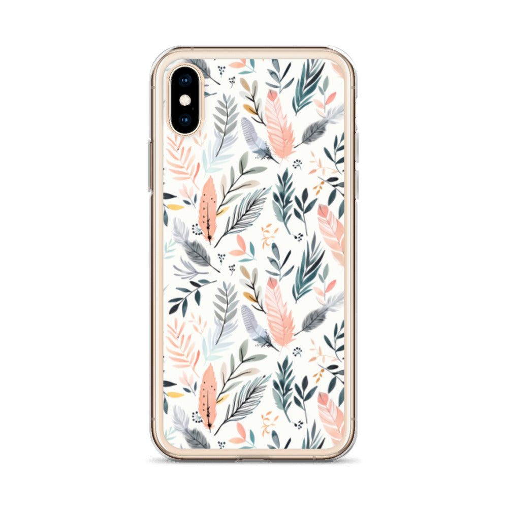 iPhone Case Pastel Feathers & Plants