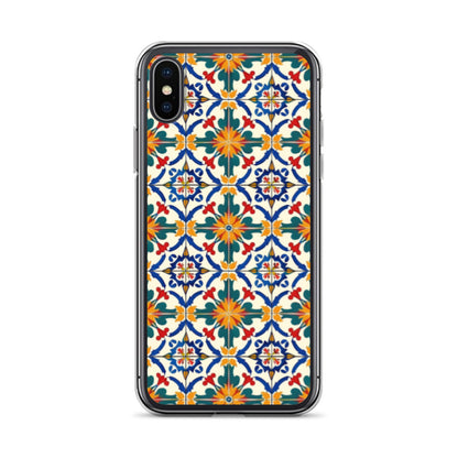 iPhone Case Colorful Yellow & Green Mediterranean Tiles