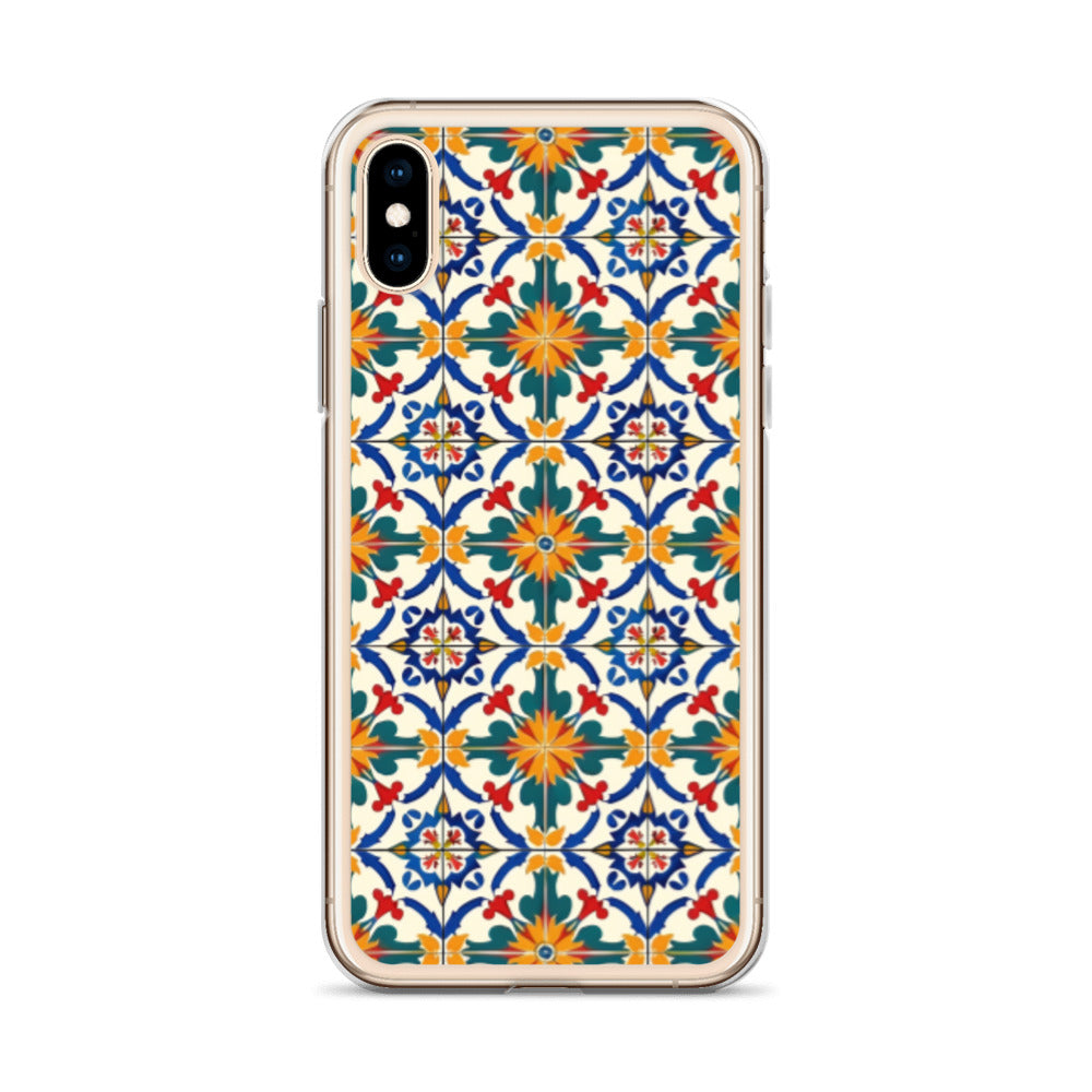 iPhone Case Colorful Yellow & Green Mediterranean Tiles