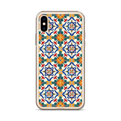 iPhone Case Colorful Yellow & Green Mediterranean Tiles