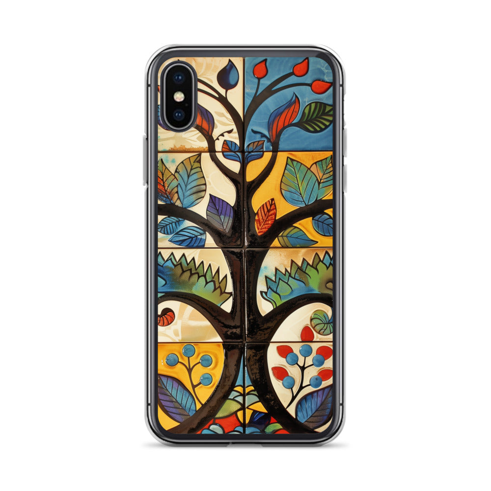 iPhone Case Colorful Tile Tree