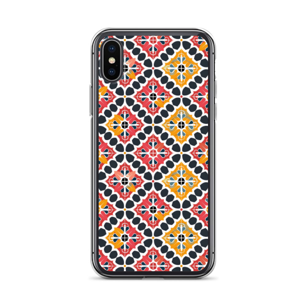 iPhone Case Colorful Spanish Quatrefoil Pattern