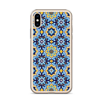 iPhone Case Kashi Tiles Yellow & Light Blue