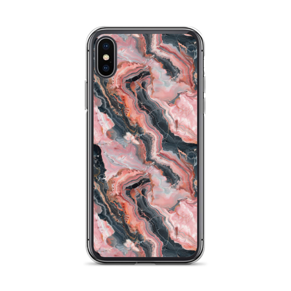 iPhone Case Pink Picasso Marble Pattern