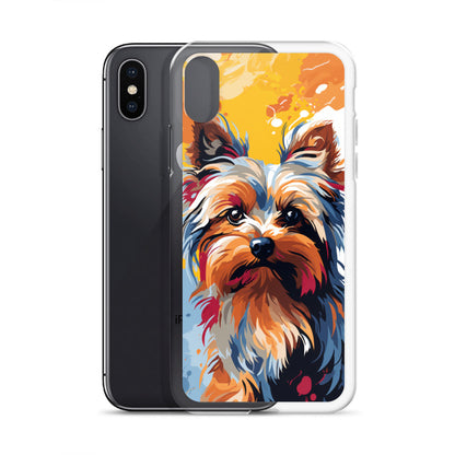iPhone Case Painted Yorkshire Terrier Yellow