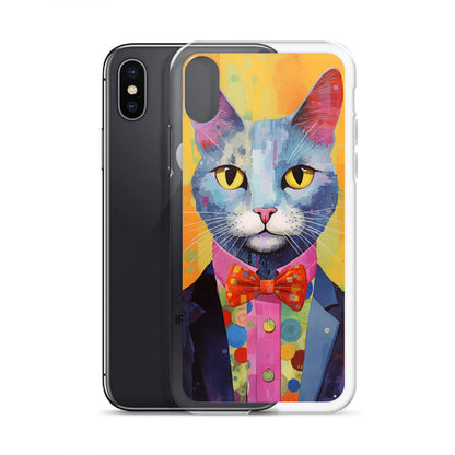 Fancy Colorful Kitty Cat iPhone Case