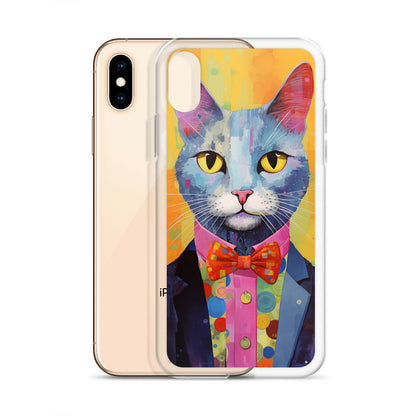 Fancy Colorful Kitty Cat iPhone Case