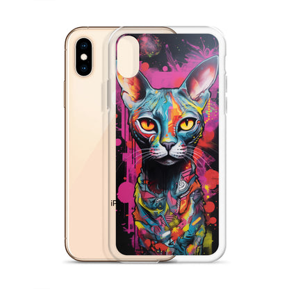 Graffiti Sphynx Cat #2 iPhone Case