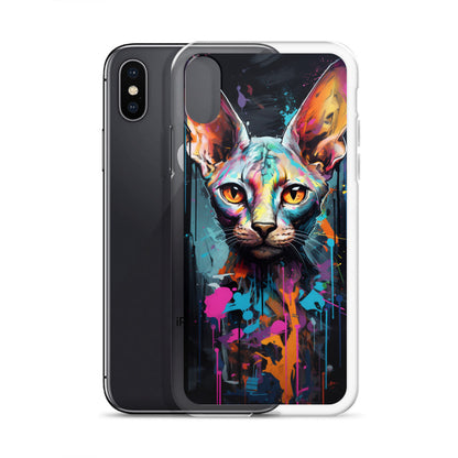 Graffiti Sphynx Cat iPhone Case