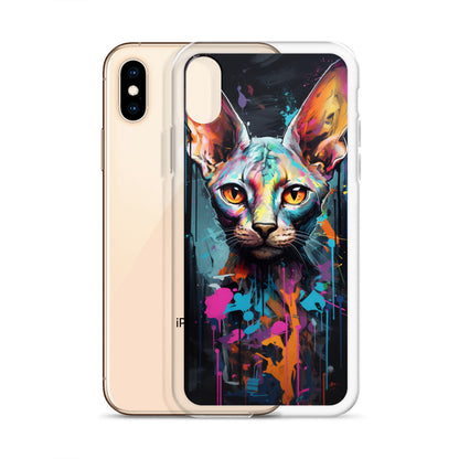 Graffiti Sphynx Cat iPhone Case