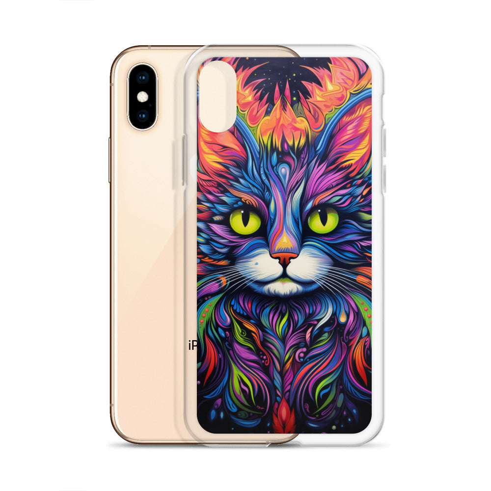 Psychedelic Cat iPhone Case
