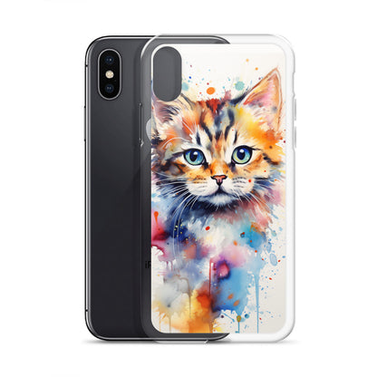 Watercolor Kitty Cat iPhone Case