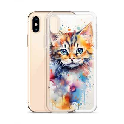 Watercolor Kitty Cat iPhone Case