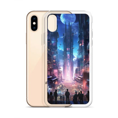 Cyberpunk Cityscape iPhone Case
