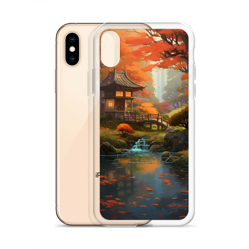 Japanese Garden in Autumn iPhone Case