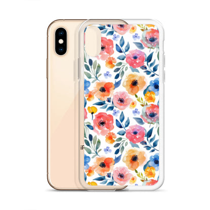 iPhone Case Colorful Watercolor Floral Pattern