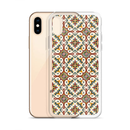 iPhone Case Classic Victorian Tile Red