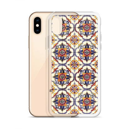 iPhone Case Classic Victorian Tile Blue