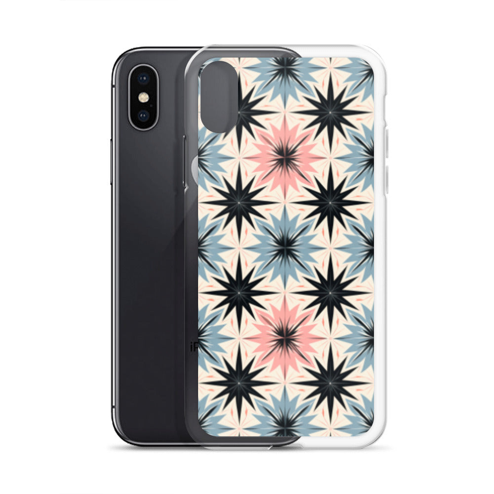 iPhone Case Pink and Blue Pastel Retro Stars