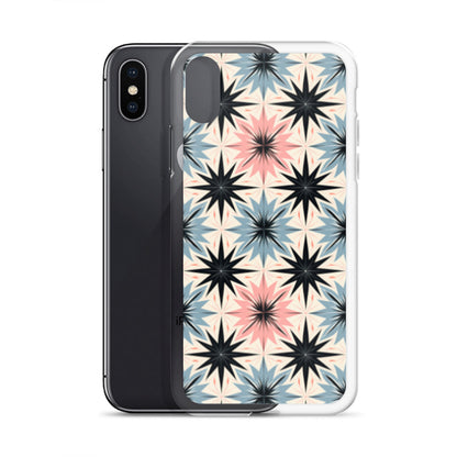 iPhone Case Pink and Blue Pastel Retro Stars