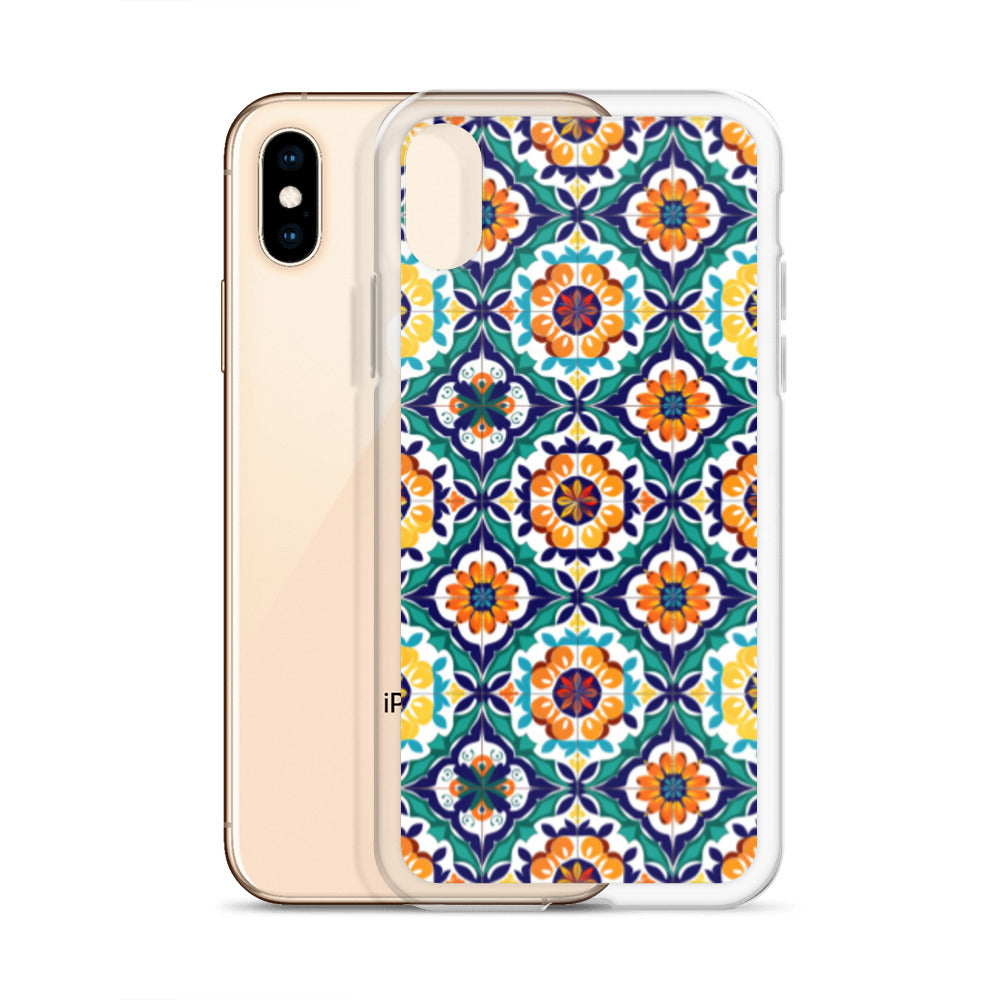 iPhone Case Talavera Tiles Green and Blue