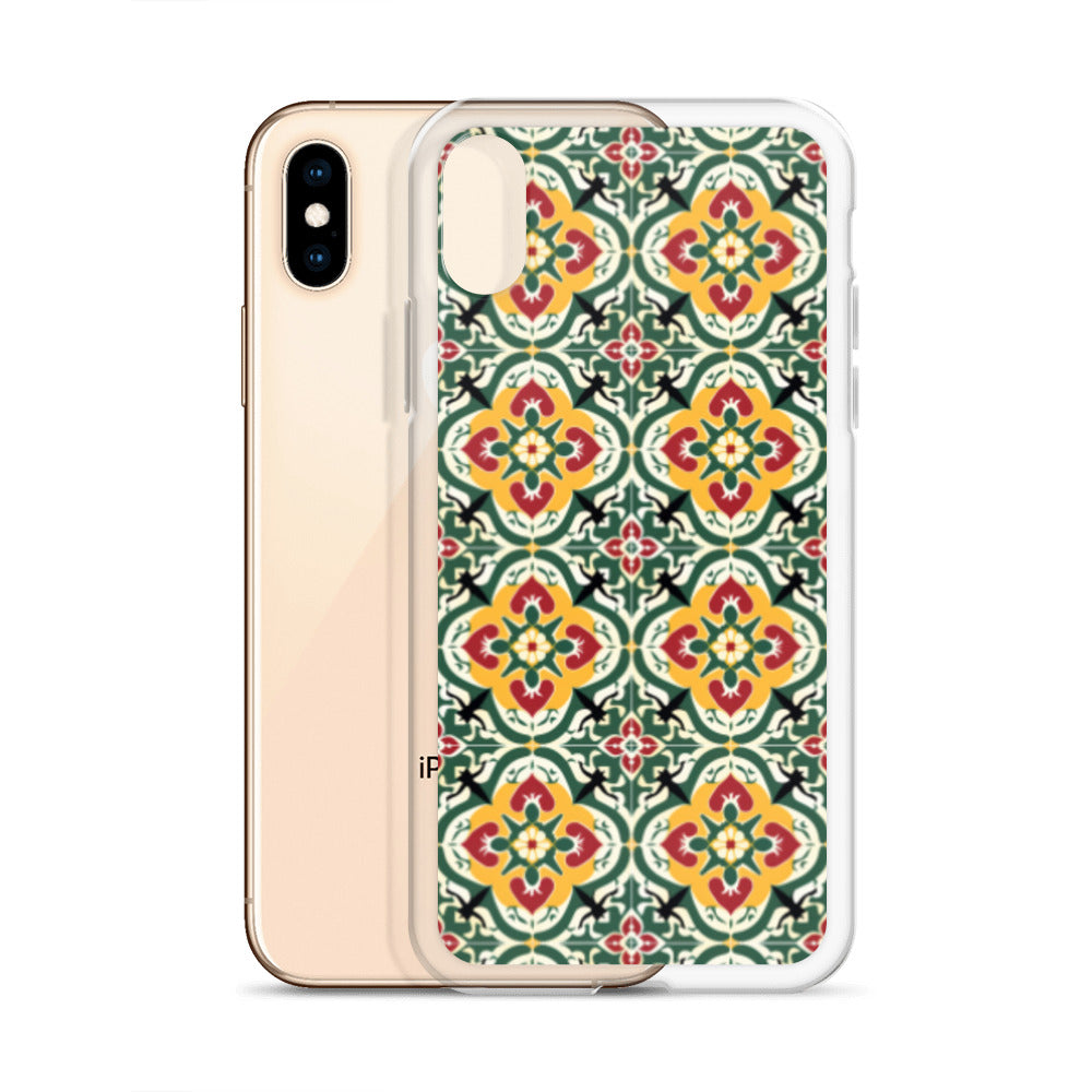 iPhone Case Colorful Traditional Maltese Cement Tile Pattern