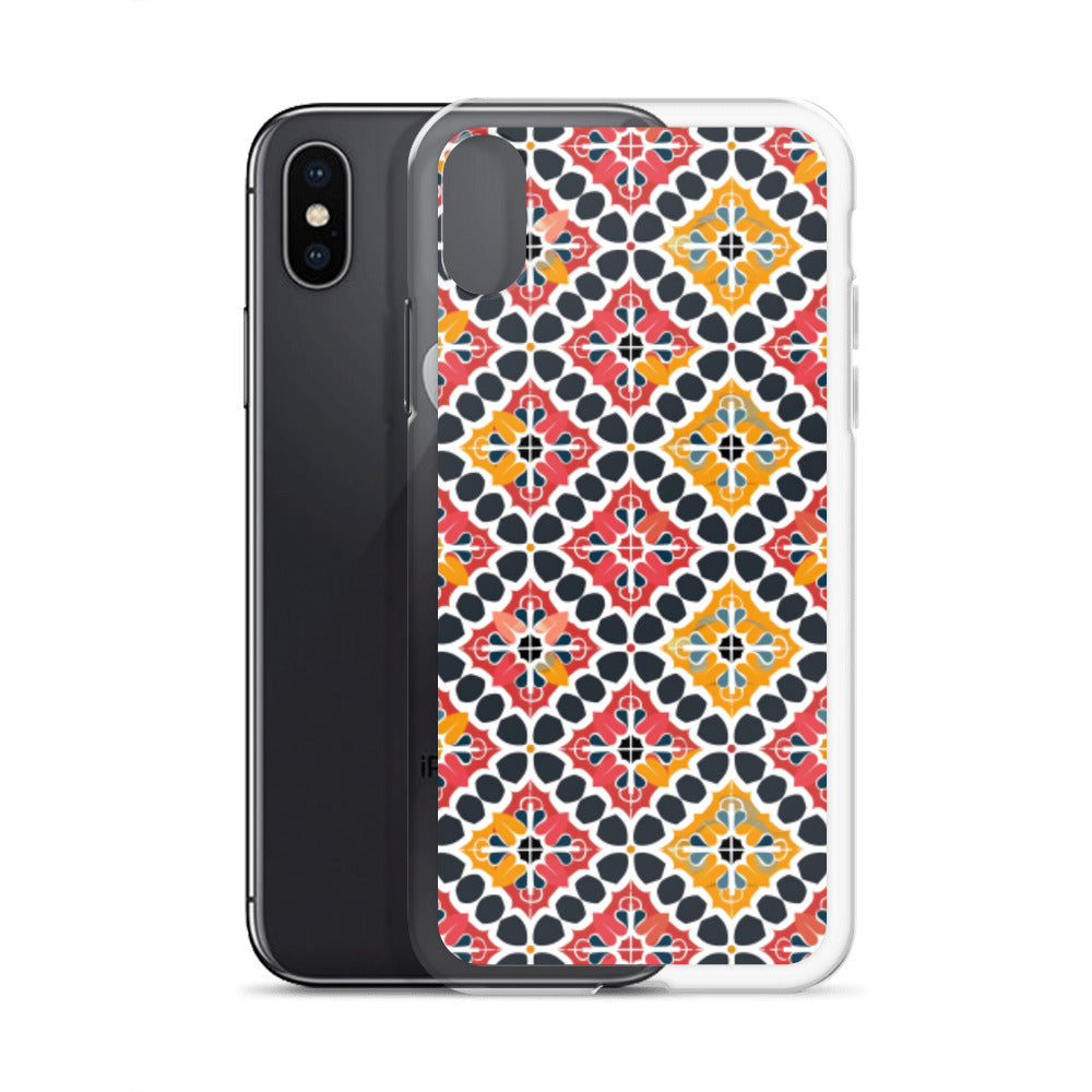 iPhone Case Colorful Spanish Quatrefoil Pattern