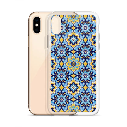 iPhone Case Kashi Tiles Yellow & Light Blue