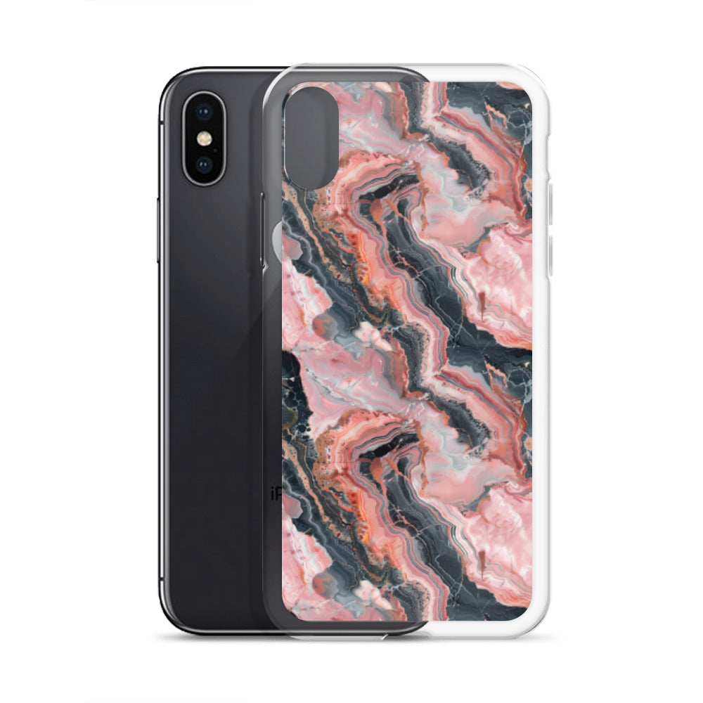 iPhone Case Pink Picasso Marble Pattern