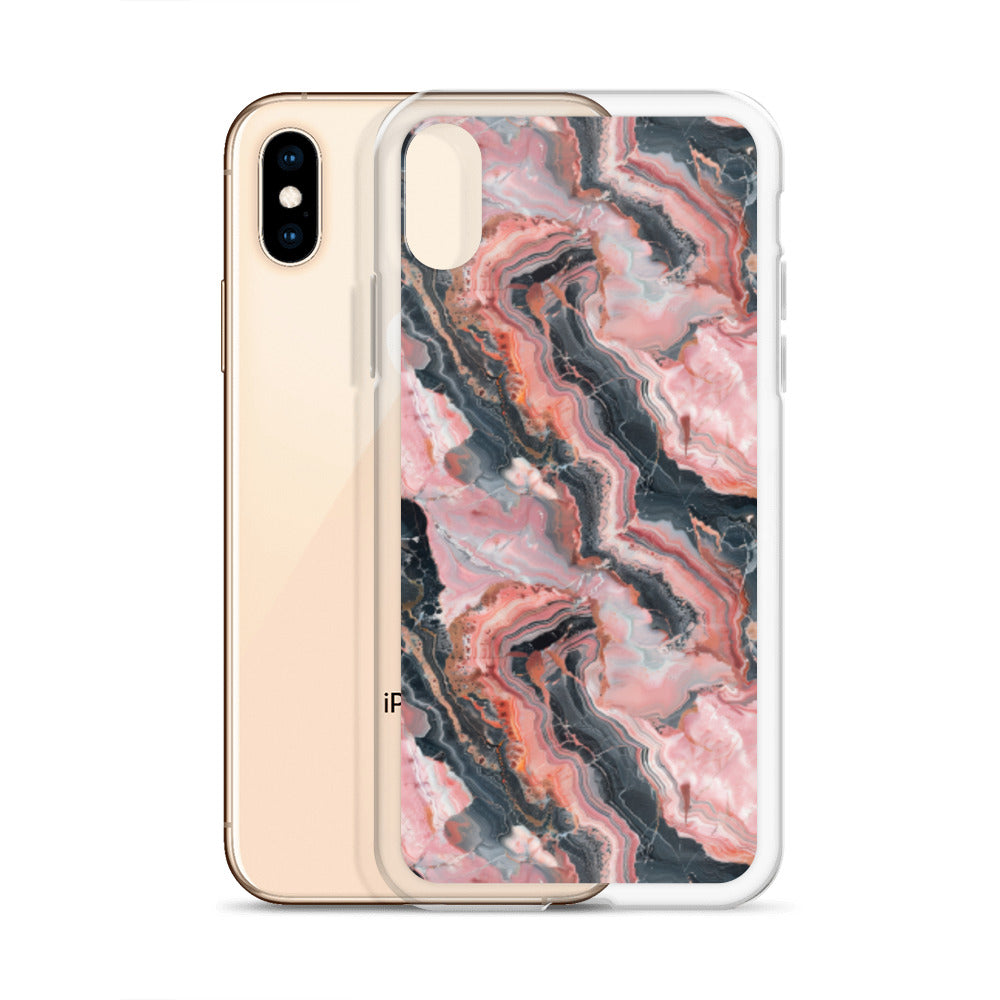 iPhone Case Pink Picasso Marble Pattern