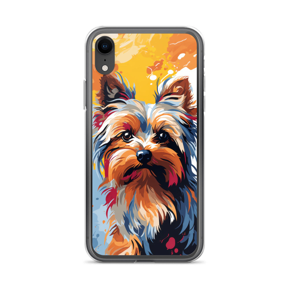 iPhone Case Painted Yorkshire Terrier Yellow