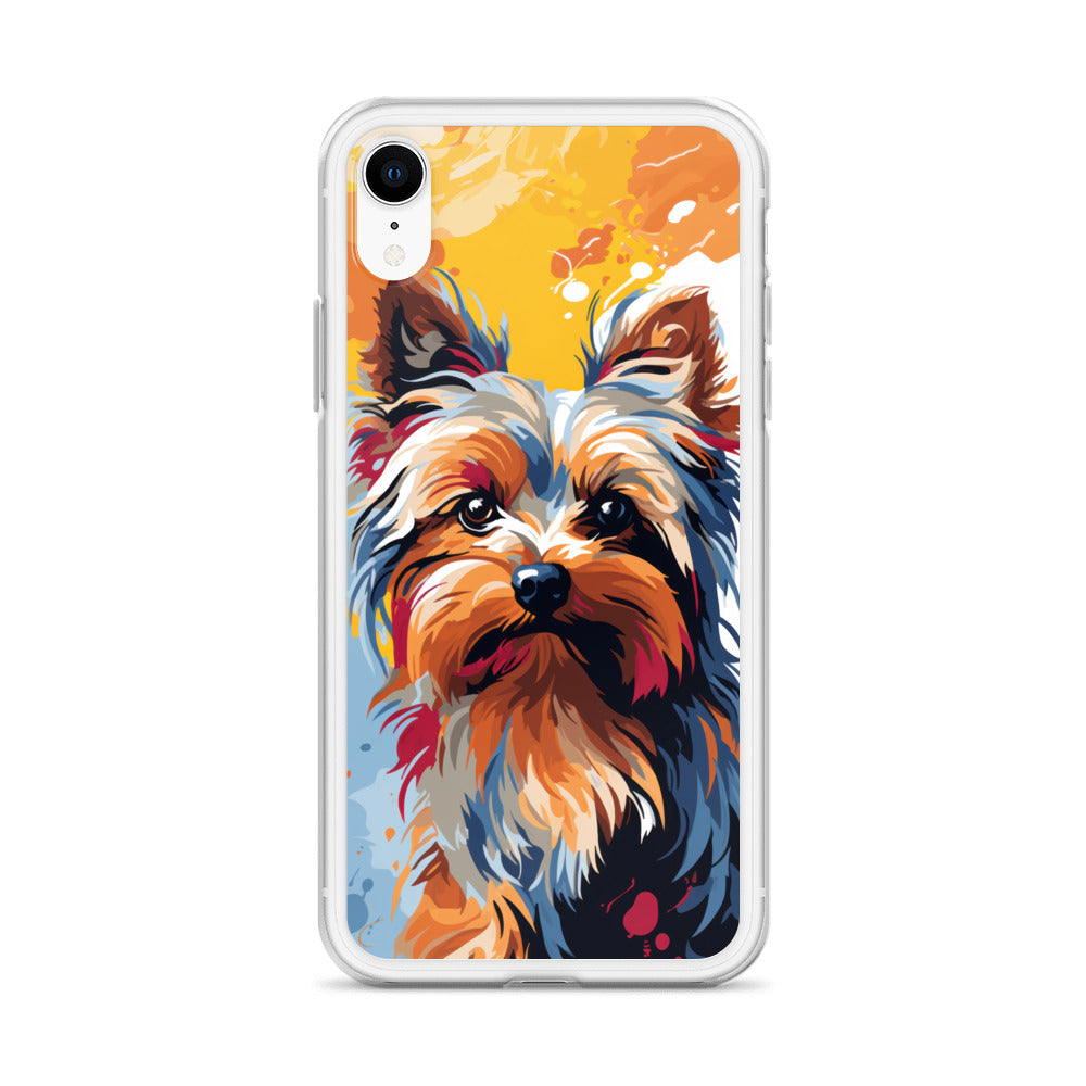 iPhone Case Painted Yorkshire Terrier Yellow