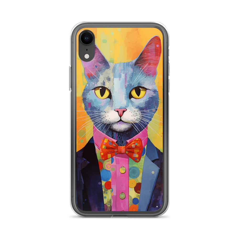 Fancy Colorful Kitty Cat iPhone Case