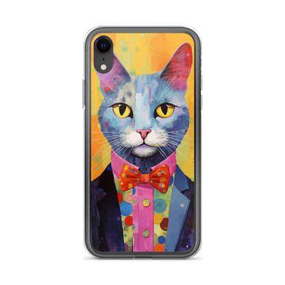 Fancy Colorful Kitty Cat iPhone Case