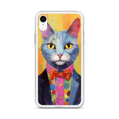 Fancy Colorful Kitty Cat iPhone Case