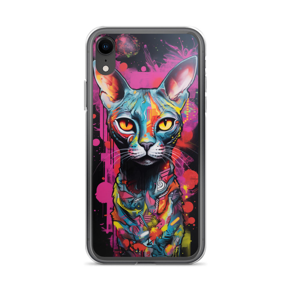 Graffiti Sphynx Cat #2 iPhone Case