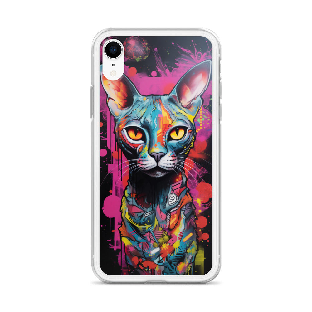 Graffiti Sphynx Cat #2 iPhone Case