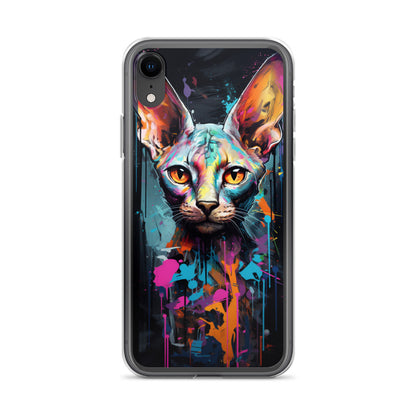 Graffiti Sphynx Cat iPhone Case