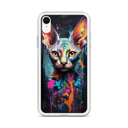 Graffiti Sphynx Cat iPhone Case