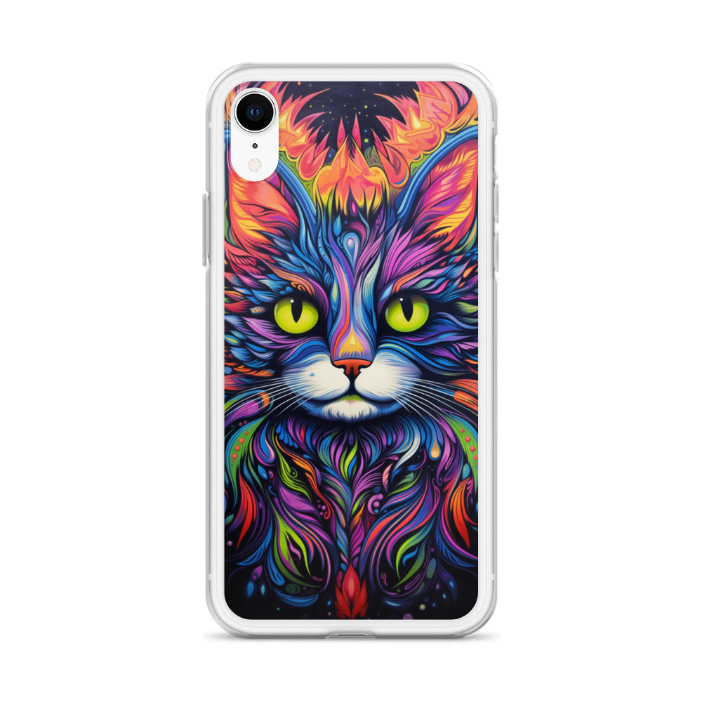 Psychedelic Cat iPhone Case