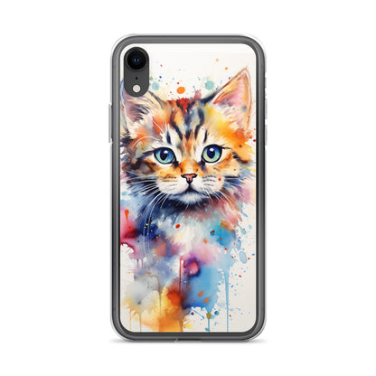 Watercolor Kitty Cat iPhone Case