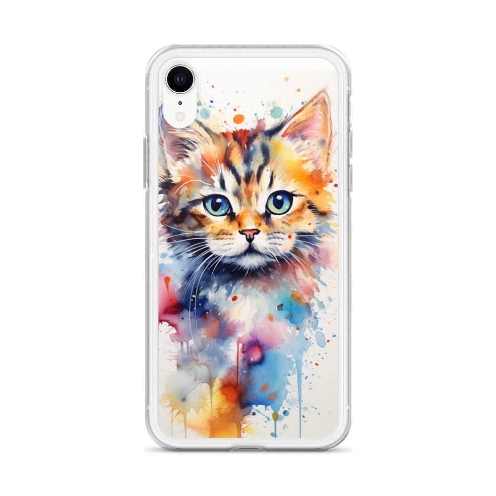 Watercolor Kitty Cat iPhone Case