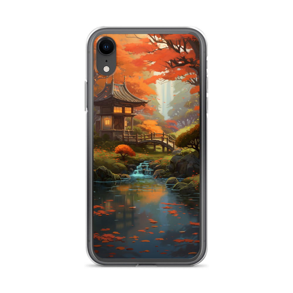 Japanese Garden in Autumn iPhone Case